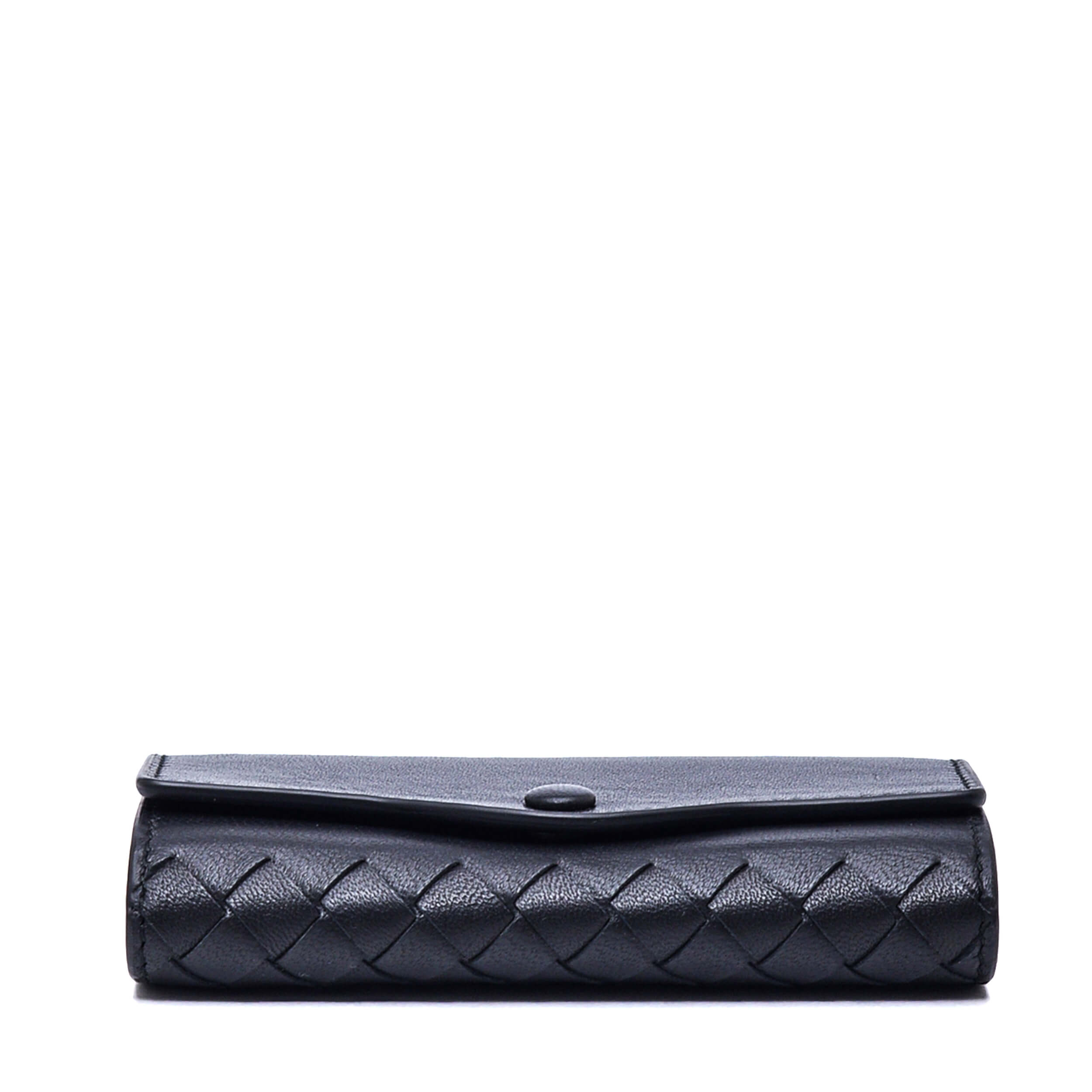 Bottega Veneta - Black Intrecciato Nappa Woven Leather Key Holder